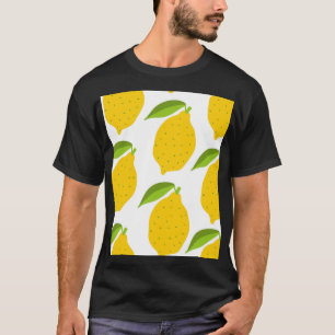T-shirt citrons jaunes, motif artistique sans soudure.