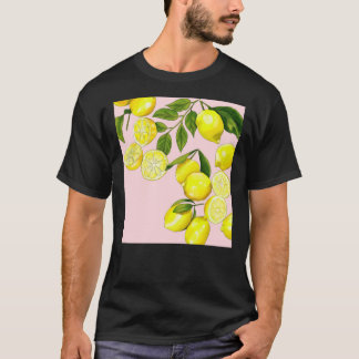 T-shirt Citrons roses sans manches