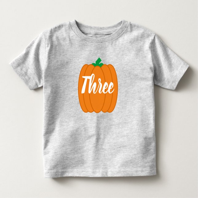 T-shirt citrouille 3e anniversaire Toddler (Devant)