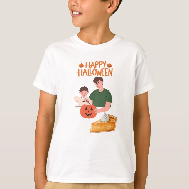 T-shirt citrouille à tarte (Devant)
