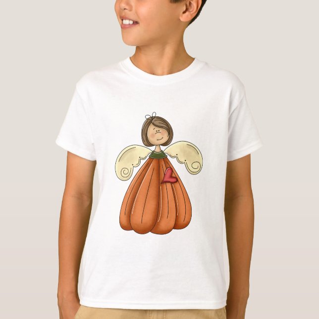 T-shirt citrouille angel (Devant)