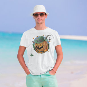 T-shirt Citrouille attrape l'araignée pour Halloween