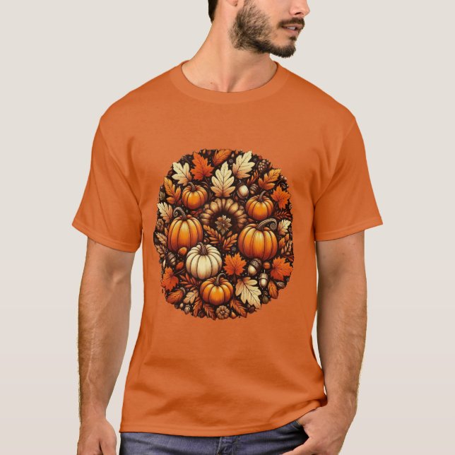T-shirt Citrouille automne (Devant)