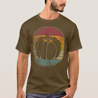 T-shirt Citrouille Automne Thanksgiving Vintage Distressed