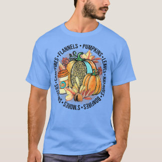 T-shirt Citrouille Autumn Leaves Sunflower Cadeau