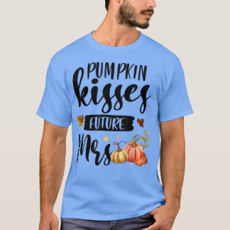 T-shirt Citrouille Baisers Futur Mme Fall Mariée D'Automne