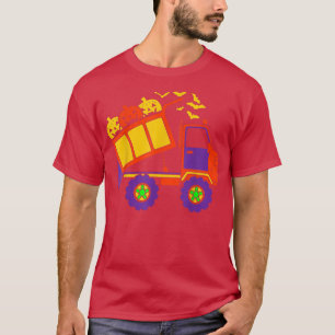 T-shirt Citrouille Camion Camion Lazy Costume Halloween Co