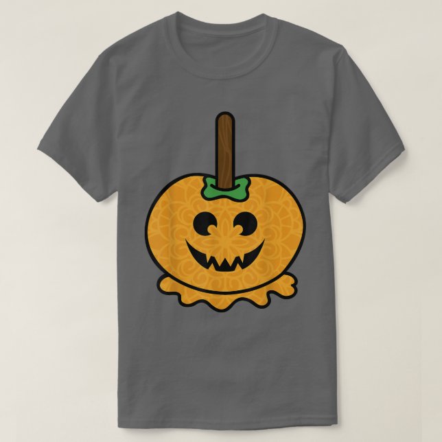 T-shirt Citrouille Candy Apple Jack-o'-lantern Halloween (Design devant)