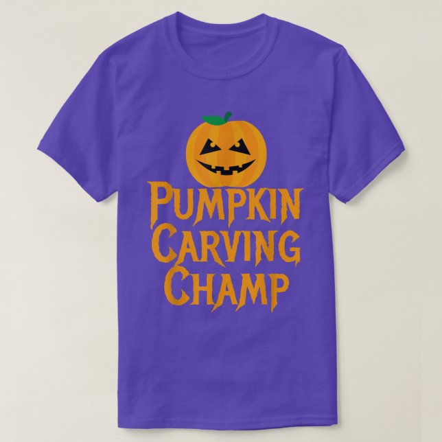 T-shirt Citrouille Carving Champ Halloween  (Design devant)