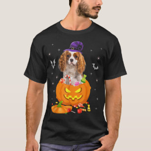 T-shirt Citrouille Cavalier King Charles Spaniel Halloween