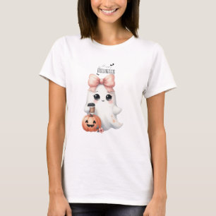 T-shirt Citrouille Chauve-Souris Fantôme Mignonne Hallowee