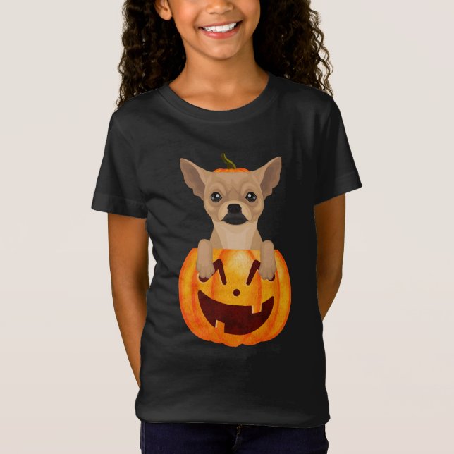 T-shirt Citrouille Chihuahua (Devant)