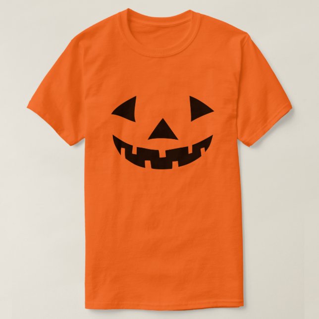 T-shirt Citrouille classique d'Halloween Jack-O-Lantern (Design devant)