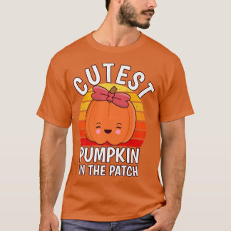 T-shirt Citrouille coupé d'Halloween dans le patch