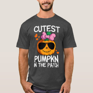 T-shirt Citrouille Cutest Dans Le Patch Drôle Halloween Me