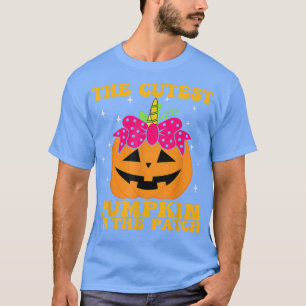 T-shirt Citrouille Cutest Dans Le Patch Halloween Citrouil