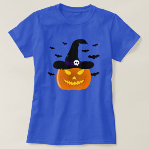 T-shirt Citrouille d’Halloween Jack o’ Casquette de sorciè