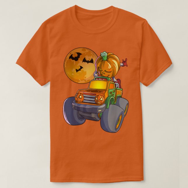 T-shirt Citrouille Dabbing Face Jack-o'-lantern Monster Ca (Design devant)