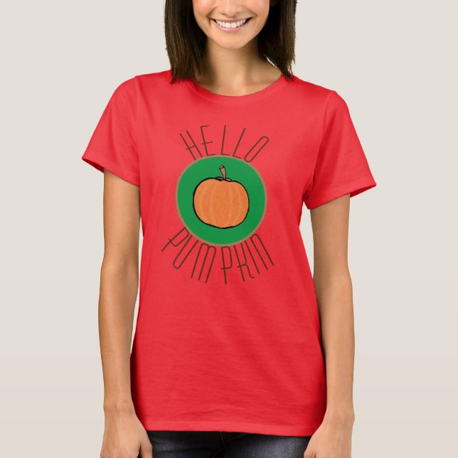 T-shirt citrouille dames (Devant)