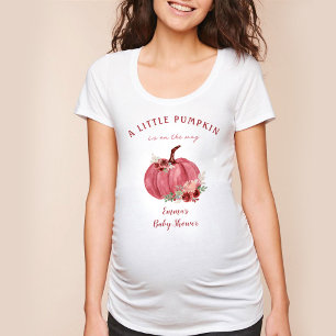 T-shirt Citrouille de Bourgogne Nom du Baby shower d'autom