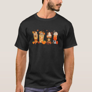 T-shirt Citrouille de café d'automne épice latte café d'au