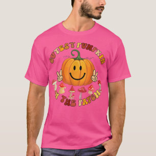 T-shirt Citrouille de coupe dans le patch rétro pompe auto