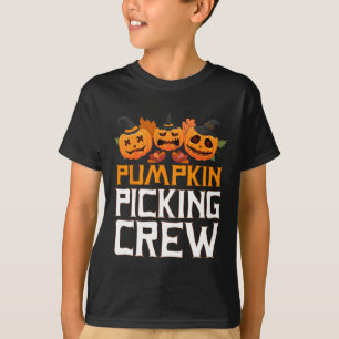 T-shirt Citrouille de cueillette Crew Halloween Famille Co