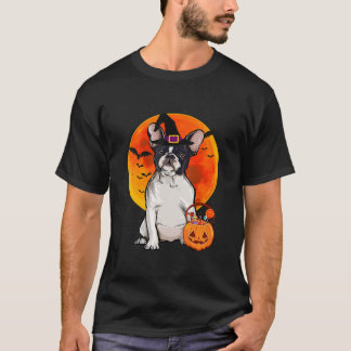 T-shirt Citrouille de French Bulldog Halloween Jack-o'-lan