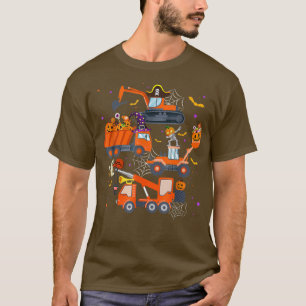 T-shirt Citrouille de la construction de camion de Hallowe