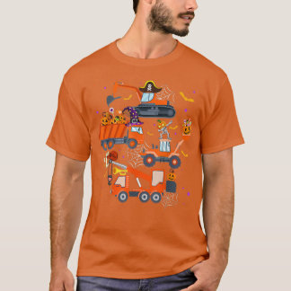 T-shirt Citrouille de la construction de camion de Hallowe