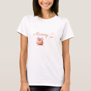 T-shirt Citrouille de la cou rose