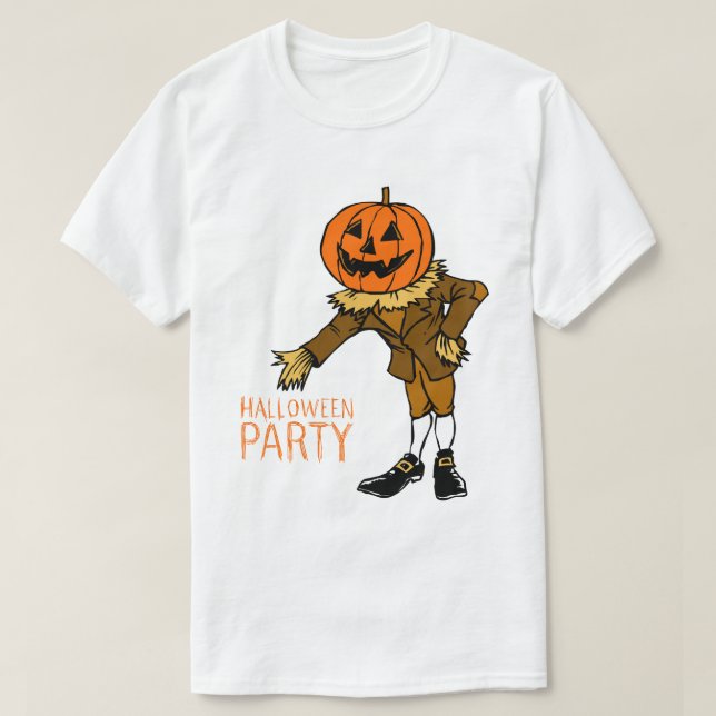 T-shirt Citrouille de la fête d'Halloween Guy Clip Art, Ha (Design devant)