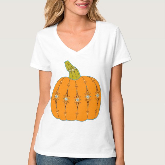 T-shirt Citrouille de scintillement (Devant)