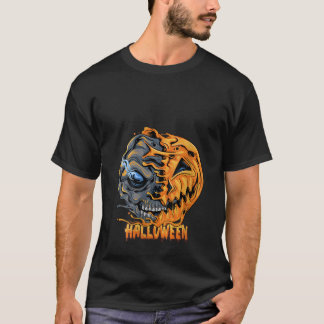 T-shirt Citrouille de sexe féminin Zombie Apocalypse Hallo