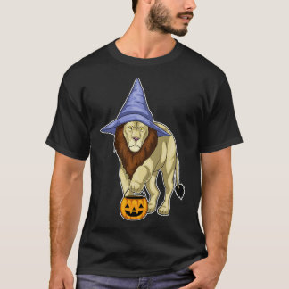 T-shirt Citrouille de sorcière Halloween Lion