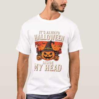 T-shirt Citrouille de sorcière Halloween toujours