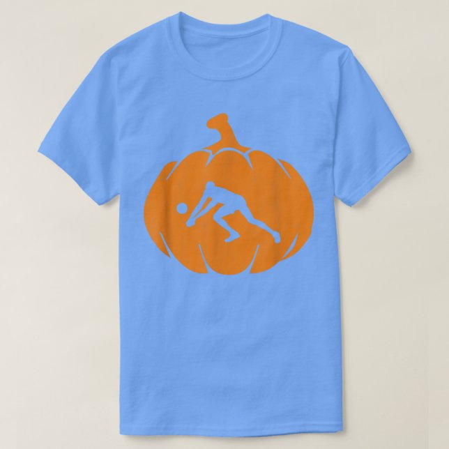T-shirt Citrouille de volley-ball d'Halloween (Design devant)