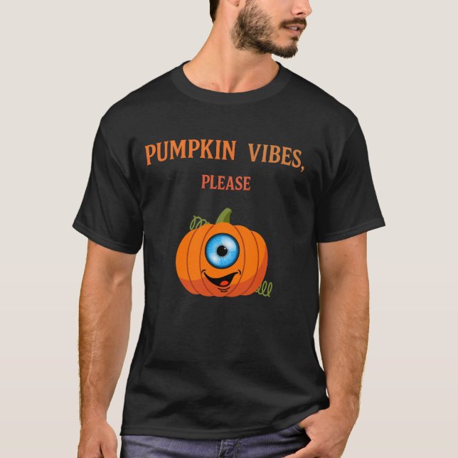 T-shirt Citrouille déplaisant à un oeil Halloween Tee (Devant)