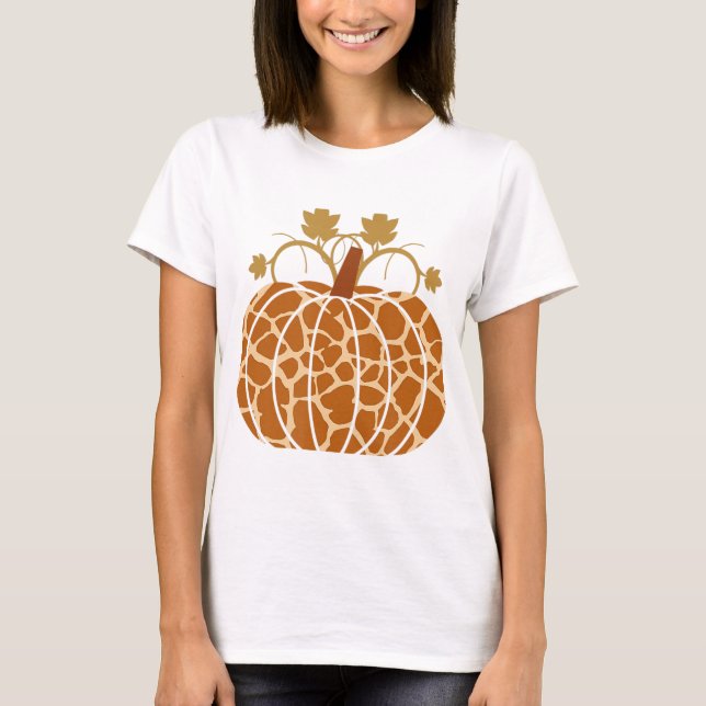 T-shirt Citrouille d'estampille animal halloween automne (Devant)