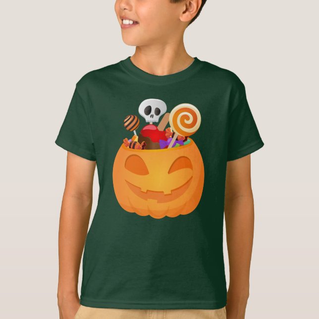 T-shirt Citrouille d'Halloween (Devant)