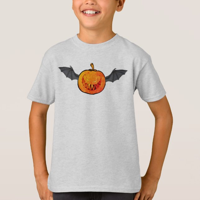 T-shirt citrouille d'Halloween (Devant)