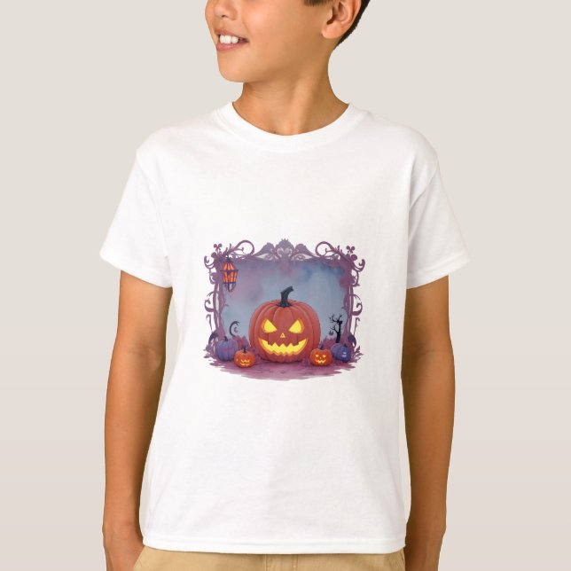 T-shirt Citrouille d'Halloween (Devant)