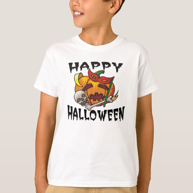 T-shirt Citrouille d'Halloween (Devant)