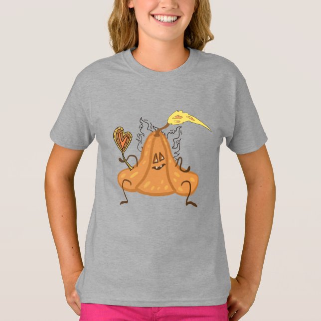 T-shirt citrouille d'Halloween (Devant)