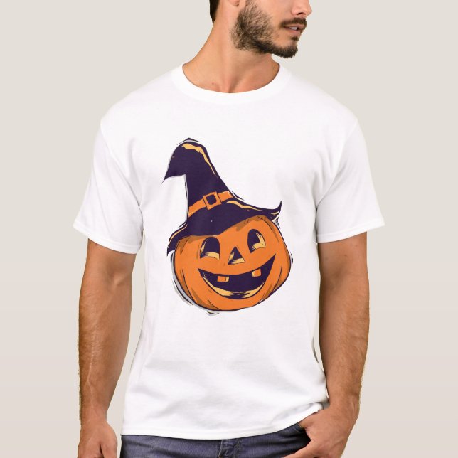 T-shirt Citrouille d'Halloween (Devant)