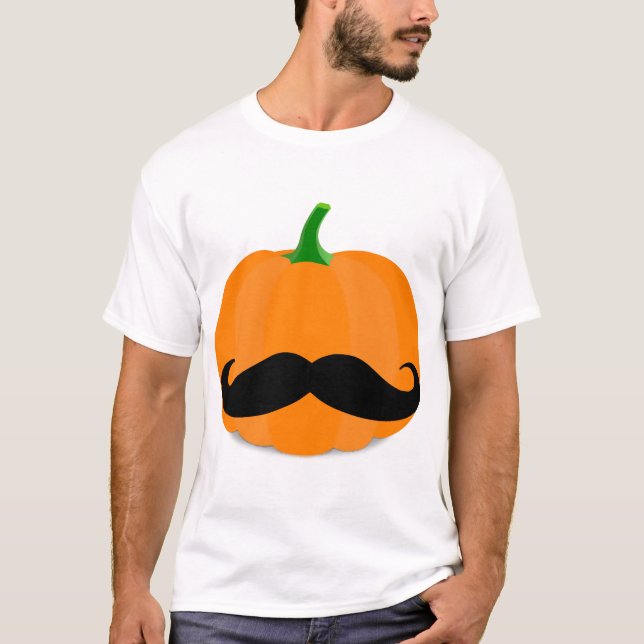 T-shirt citrouille d'Halloween avec barbe (Devant)