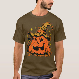 T-shirt Citrouille d'Halloween avec Casquette de sorcières