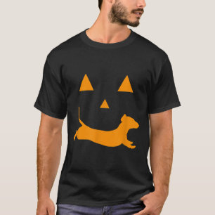 T-shirt Citrouille d'Halloween Dachshund Jackolantern