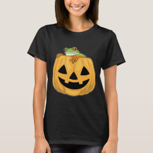T-shirt Citrouille d'Halloween de grenouille