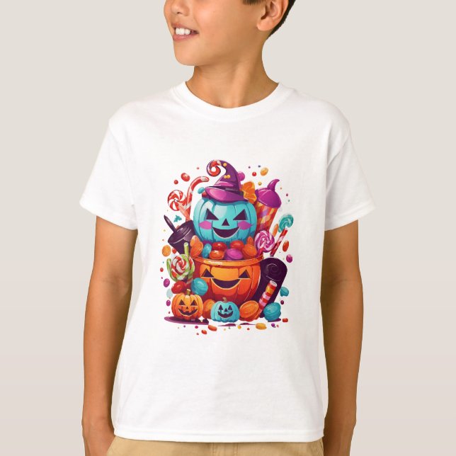 T-shirt citrouille d'Halloween drôle (Devant)